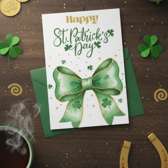 Festividades Cartão de Boas Festas de St. Patrick Irlandês (Criador carregado)