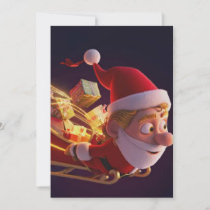 Festividades Cartão de Boas Festas do Papai Noel 3D – Festivo H
