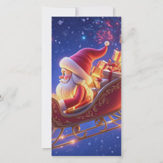 Festividades Cartão de Boas Festas do Papai Noel 3D – Festivo H