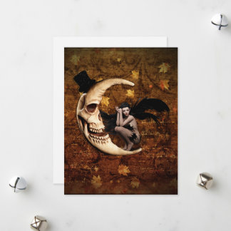 Festividades Cartão de Boas Festas Fada Má em Branco