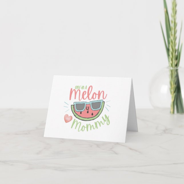 Festividades Cartão de Boas Festas Mamãe Uma Em Um Melão (Frente)