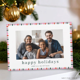 Festividades Cartão de Boas Festas Moderno com Foto da Família