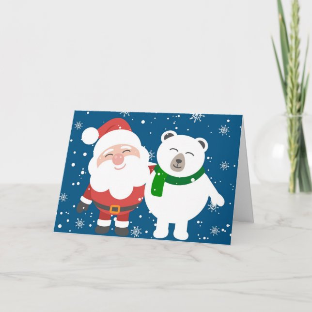 Festividades Cartão de Boas Festas para Amigos (Frente)