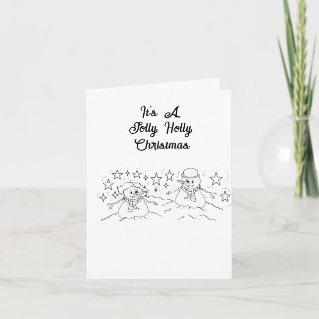 Festividades Cartão de Boas Festas: Sr. & Sra. Frosty (Frente)