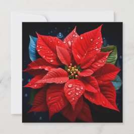 Festividades Cartão de Boas Festas vibrante de Poinsettia de Na