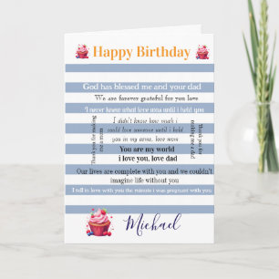 Festividades Cartão de Boas Vindas Azul e Branco Fofo Feliz Ani