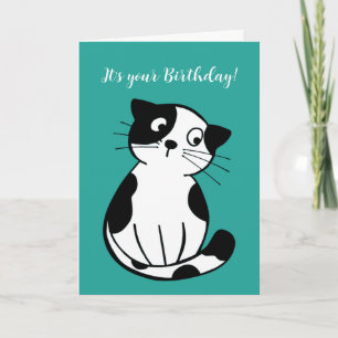 Festividades Cartão de Boas-vindas com Desenho de Gato Smoking