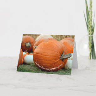 Festividades Cartão de Boas Vindas de Abóbora de Outono