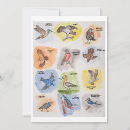 Festividades Cartão de Boas Vindas de Doze Pássaros
