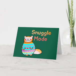 Festividades Cartão de Boas-Vindas de Gato Ginger em Modo de Ca