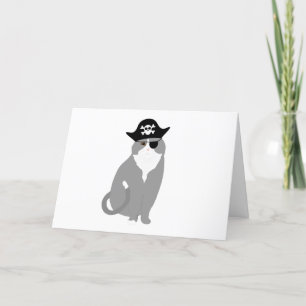Festividades Cartão de Boas Vindas de Gato Pirata