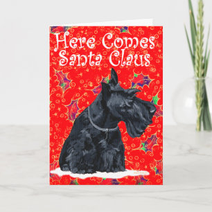 Festividades Cartão de Boas Vindas do Terrier Escocês