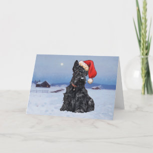 Festividades Cartão de Boas-vindas do Terrier Escocês