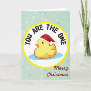 Festividades Cartão de borracha amarelo do duckie do Feliz