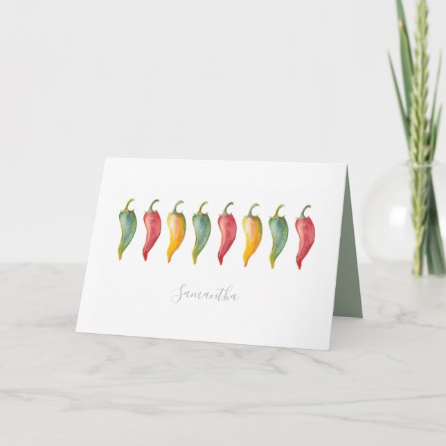 Festividades Cartão de Bridesmaid para Pimentos de Pimento com  (Frente)