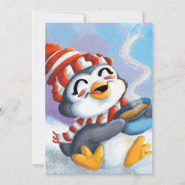 Festividades cartão de Cacau de Pinguim