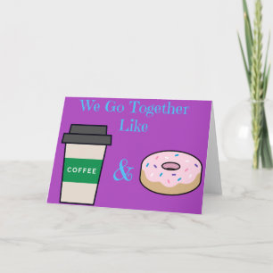 Festividades Cartão de Café e Donuts Fofos