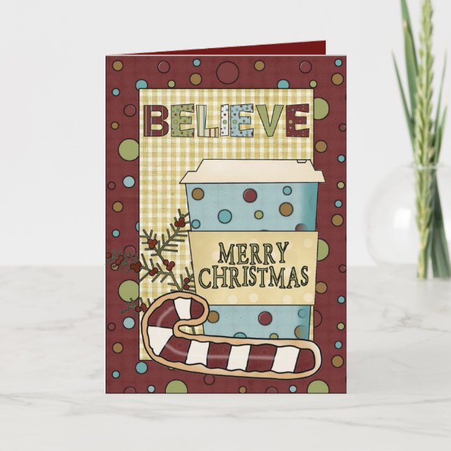 Festividades Cartão de Café Natal (Frente)