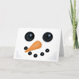Festividades Cartão de cara feliz do boneco de neve