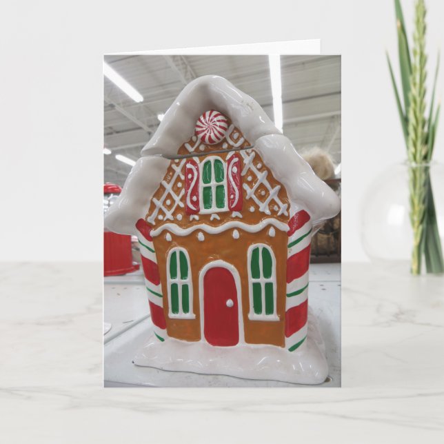Festividades Cartão de Casa de Pão de Mel (Frente)
