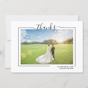 Festividades Cartão de Casamento Personalizado de Fotografia da