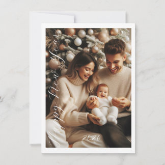 Festividades Cartão de Celebração de Ano Novo | Cartão Familiar