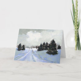 Festividades Cartão de Cena de Neve