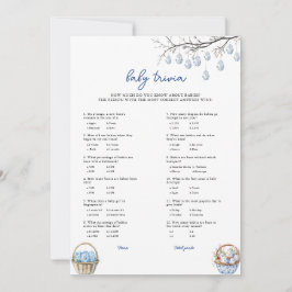 Festividades Cartão de Chá de fraldas para Bebê páscoa Trivia