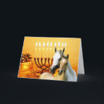 Festividades Cartão de Chanukah dos amigos do cavalo<br><div class="desc">Recordar a família e os amigos durante a estação de Chanukah é uma maneira maravilhosa de permanecer em contacto com as pessoas que você ama e se importa aproximadamente. Eu criei estes cartões de Chanukah do cavalo com amor e o cuidado e eu somos certos que qualquer um que ama...</div>