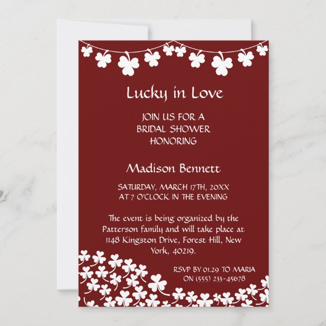 Festividades Cartão de Chuvadeiro de Bebê do Dia de São Patríci (Frente)