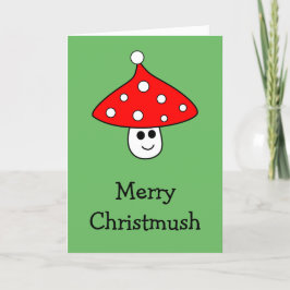 Festividades Cartão de Cogumelo Santa Hat