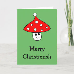 Festividades Cartão de Cogumelo Santa Hat