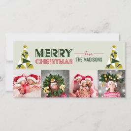 Festividades Cartão de Colagem de Fotos da Árvore de Abstrato d