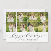 Cartão de Colagem de Fotos de Boas Festas Modernas