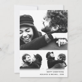 Festividades Cartão de Colagem de Fotos de Feriado Minimalista 