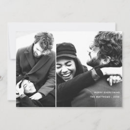 Festividades Cartão de Colagem de Fotos de Feriado Minimalista 