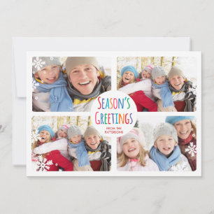 Festividades Cartão de Colagem de Fotos de Natal Feliz