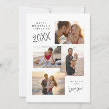 Cartão de Colagem de Fotos Múltiplas Modernas