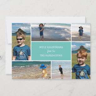 Festividades Cartão de Colagem Fotográfica Mele Kalikimaka para