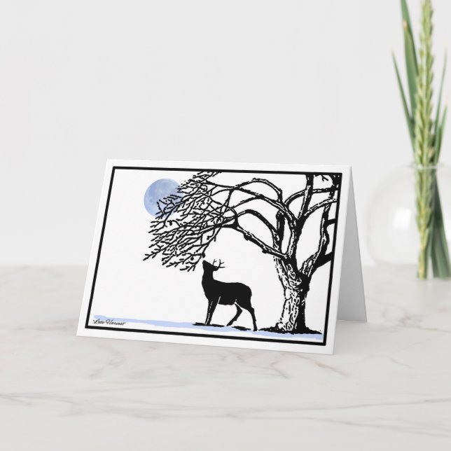 Festividades Cartão de Colheita Tardia do Solstício de Inverno (Frente)