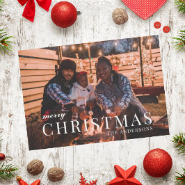 Festividades Cartão de comemoração da família de Natal