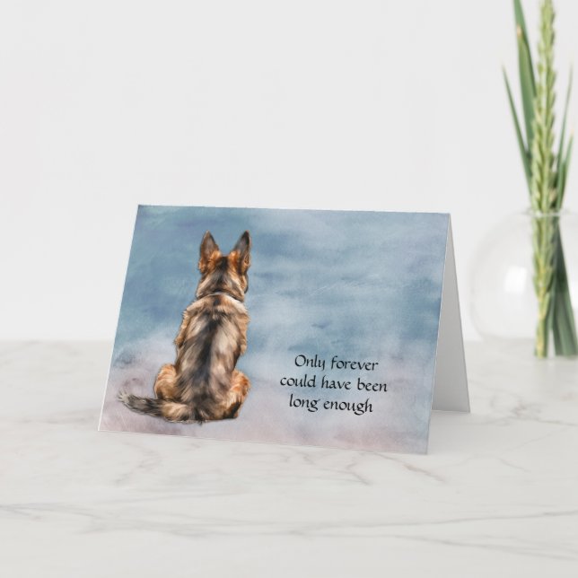 Festividades Cartão de Condolência de Perda de Cão german sheph (Frente)