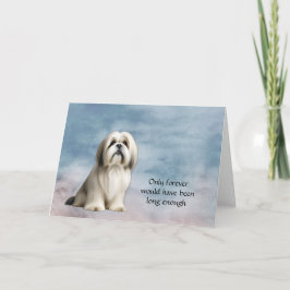 Festividades Cartão de Condolência de Simpatia Apso White Tan L