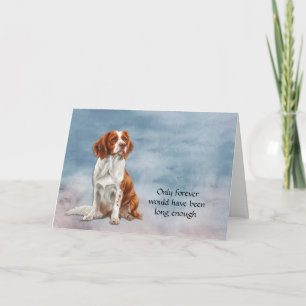 Festividades Cartão de Condolência para a Perda de Cão Brittany