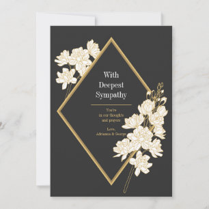 Festividades Cartão de Condolências com Diamante Dourado