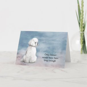 Festividades Cartão de condolências de Perda de Cachorro Bichon