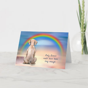 Festividades Cartão de condolências de Perda do Cachorro Arco-Í