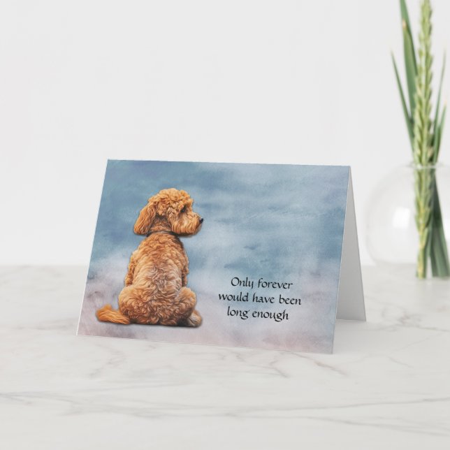 Festividades Cartão de condolências de Perda do Cachorro Vermel (Frente)
