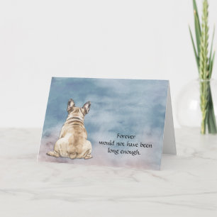 Festividades Cartão de Condolências para Bulldog Francês Fawn T