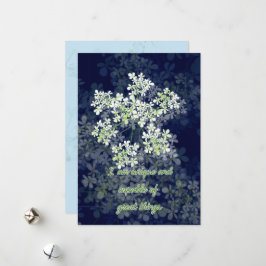 Festividades Cartão de confirmação com flores sobre fundo escur